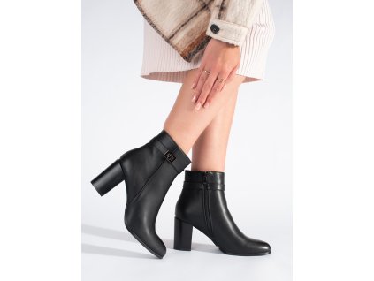 Černé kotníkové elegantní boty Sergio Leone (Velikost 36)