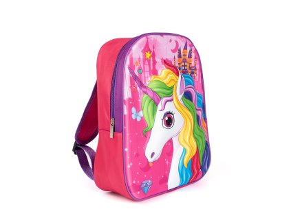 Růžovo-fialový batoh pro dívku s jednorožcem (Velikost 37.5)