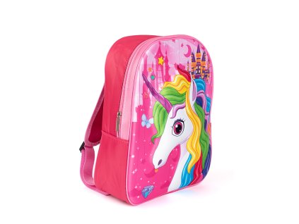 Růžový batoh pro dívku s jednorožcem (Velikost one size)