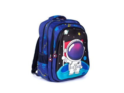 Modrý dětský batoh s astronautem (Velikost one size)
