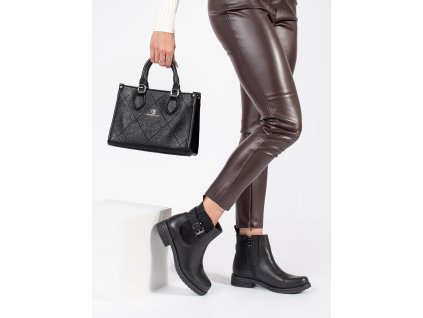 Černá elegantní dámská kabelka (Velikost one size)