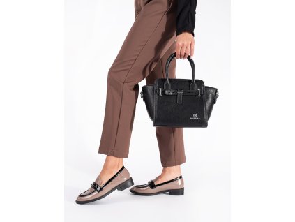 Černá dámská kabelka se stříbrnými prvky (Velikost one size)