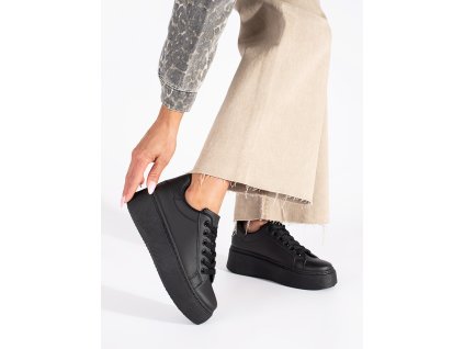 Černé sneakersy na platformě (Velikost 36)