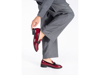 Bordové dámske mokasíny (Velikost 36)