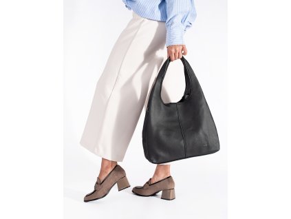 Černá dámská kabelka shopper (Velikost one size)