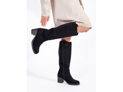 Ažurové semišové oficírky