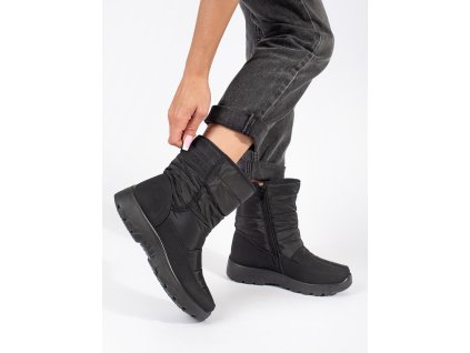 Černé zateplené dámské sněhule (Velikost 36)