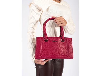 Červená klasická kabelka dámská s odpínaným řemínkem (Velikost 37.5)