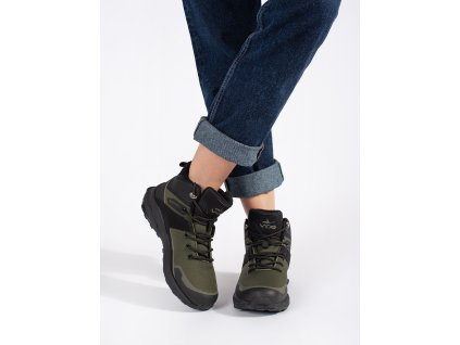 Zelené trekové boty zateplené (Velikost 36)