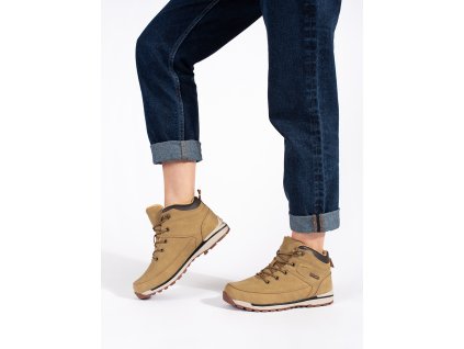 Hnědé zateplené trekové boty