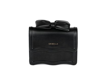 Malá černá dámská kabelka s mašlí (Velikost one size)