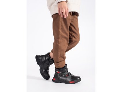 Černé zateplené chlapecké kotníkové boty (Velikost 36)