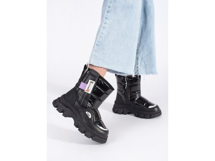 Prošívané dívčí sněhule lesklé (Velikost 36)