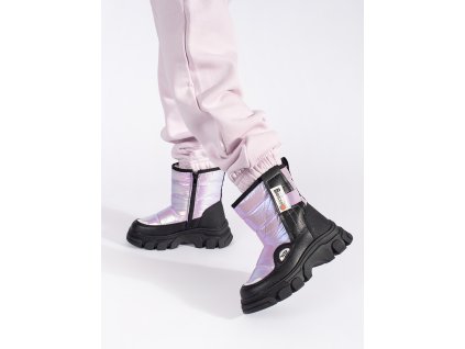 Prošívané dívčí sněhule lesklé