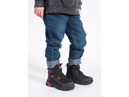 Černé zateplené chlapecké kotníkové boty (Velikost 36)