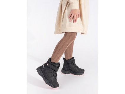 Černé zateplené dívčí kotníkové boty (Velikost 27)