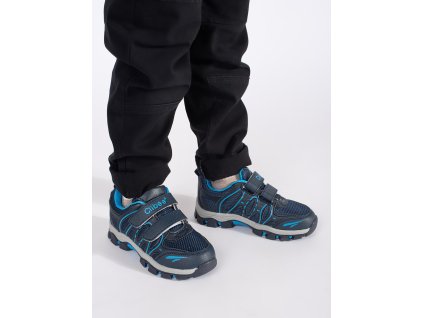 Tmavě modré chlapecké sportovní boty na suchý zip (Velikost 26)