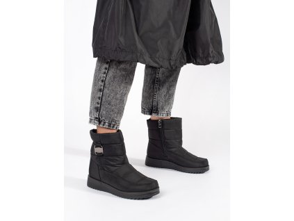 Černé pohodlné dámské sněhule (Velikost 36)