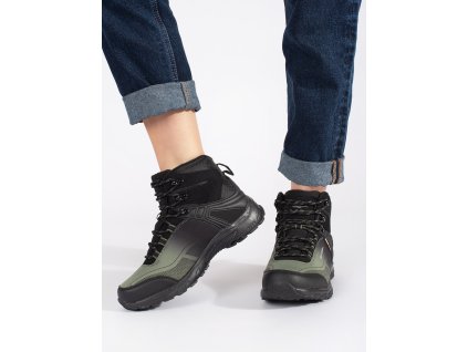 Černo-zelene trekové boty (Velikost 36)