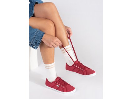 Červené nízké dámské tenisky