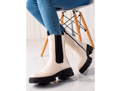 Béžové vysoké boty (Velikost 37.5)