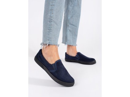 Tmavě modré nazouvací tenisky slip on (Velikost 36)