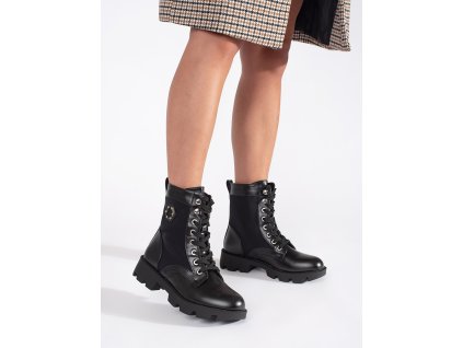 Černé dámské workery na platformě (Velikost 36)