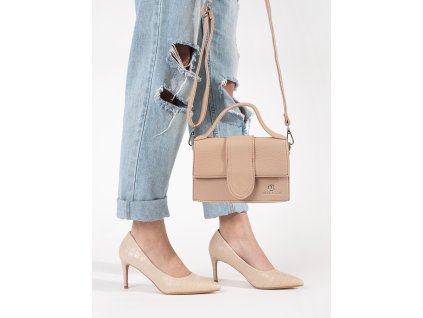 Béžová malá kabelka s uchem (Velikost one size)