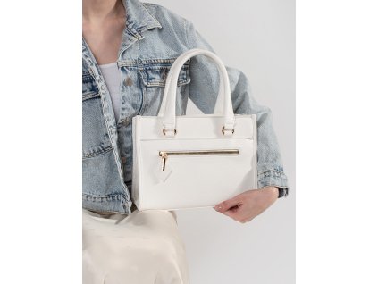 Bílá kabelka se zipem (Velikost one size)