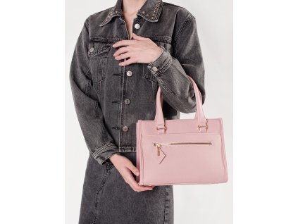 Růžová kabelka se zipem (Velikost one size)