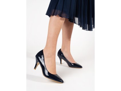 Tmavě modré lakované lodičky (Velikost 36)