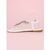ELEGANTNÍ PLOCHÉ SANDÁLY VICES  - bílá (Velikost 42)