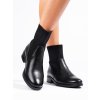 Nazouvací kotníkové boty na plochém podpatku (Velikost 37.5)