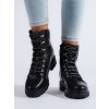 Černé dámské šněrovací workery (Velikost 37.5)