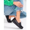Dámské černé mokasíny na platformě (Velikost 37.5)
