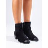 Nazouvací kotníkové dámské boty Potocki černé (Velikost 37.5)