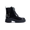 Šněrovací dámské kotníkové boty  s ozdobným svrškem (Velikost 37.5)