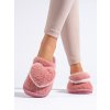 Růžové dámské pantofle se srdíčkem (Velikost 37.5)
