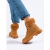Hnědé dámské traperky s kožíškem (Velikost 37.5)