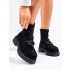 Černé dámské kotníkové boty na platformě (Velikost 37.5)