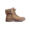 Hnědé dámské kotníkové boty s kožíškem (Velikost 37.5)