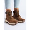 Dámské hnědí traperky na platformě (Velikost 37.5)