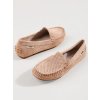 Dírkované dámské mokasíny  elastické béžové (Velikost 37.5)