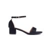 Elegantní sandály na nízkém podpatku  černé (Velikost 37.5)