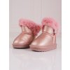 Dívčí sněhule s kožíškem  růžové (Velikost 36)