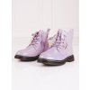 Dívčí kotníkové boty s leskem  růžové (Velikost 36)