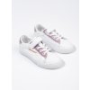 Dětské tenisky  bílé s růžovým brokátem (Velikost 36)
