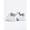 Dětské tenisky  bílé s růžovým brokátem (Velikost 36)