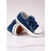 Dětské tenisky na suchý zip tmavě modré (Velikost 36)
