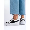 Černo-bílé dámské sneakersy na hrubé podrážce (Velikost 36)